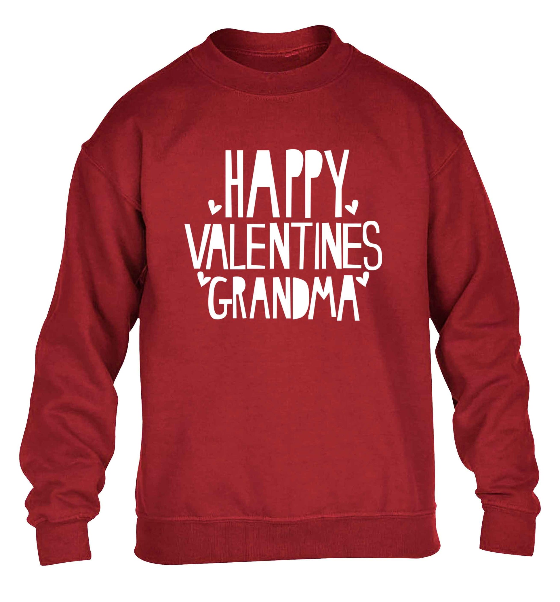 Happy valentines grandma children's grey sweater 12-13 Years