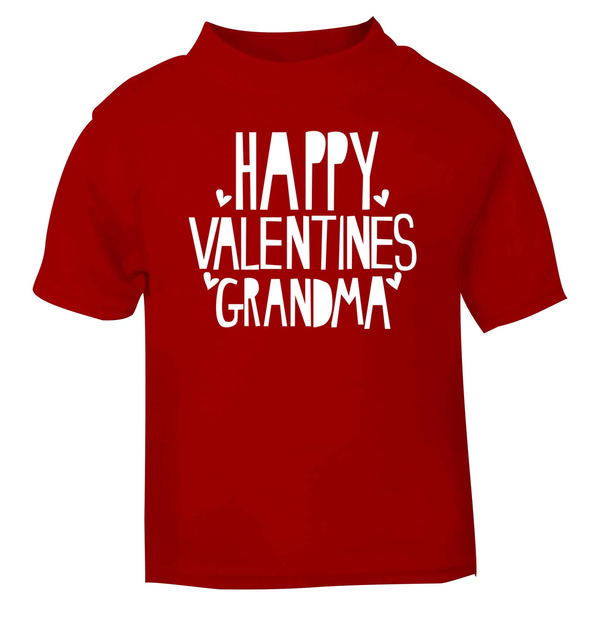Happy valentines grandma red baby toddler Tshirt 2 Years