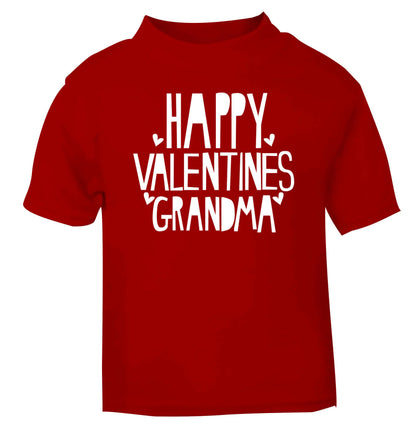 Happy valentines grandma red baby toddler Tshirt 2 Years