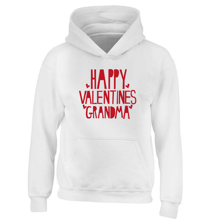 Happy valentines grandma children's white hoodie 12-13 Years