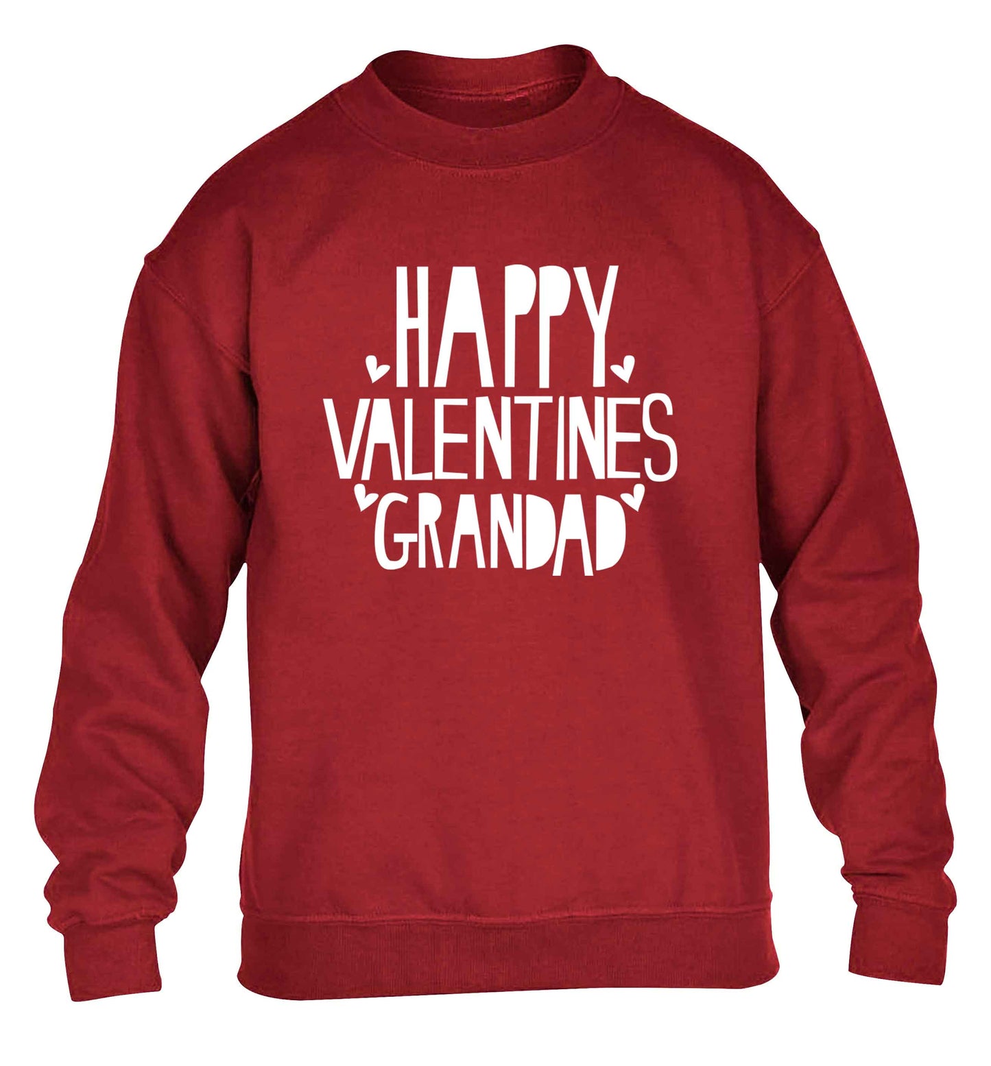 Happy valentines grandad children's grey sweater 12-13 Years
