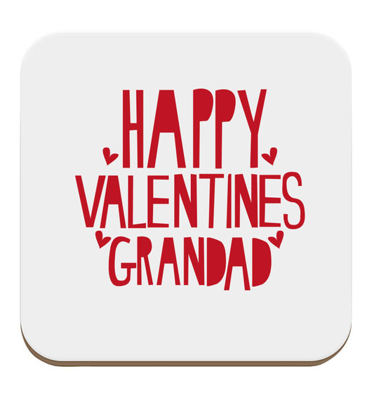 Happy valentines grandad set of four coasters