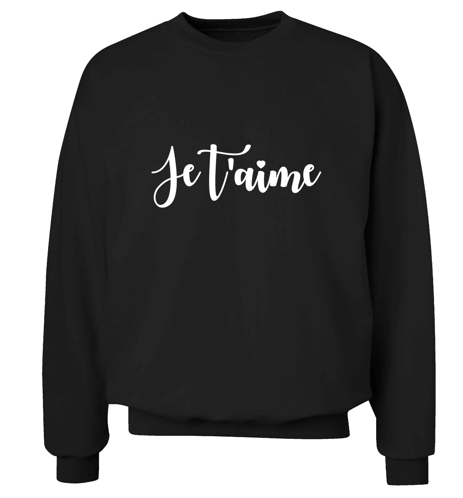 Je t'aime adult's unisex black sweater 2XL