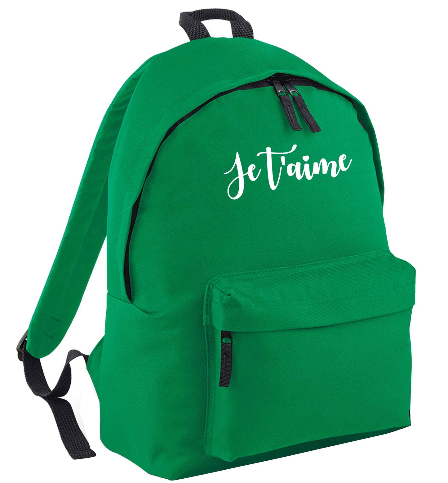 Je t'aime green adults backpack