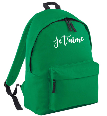 Je t'aime green adults backpack