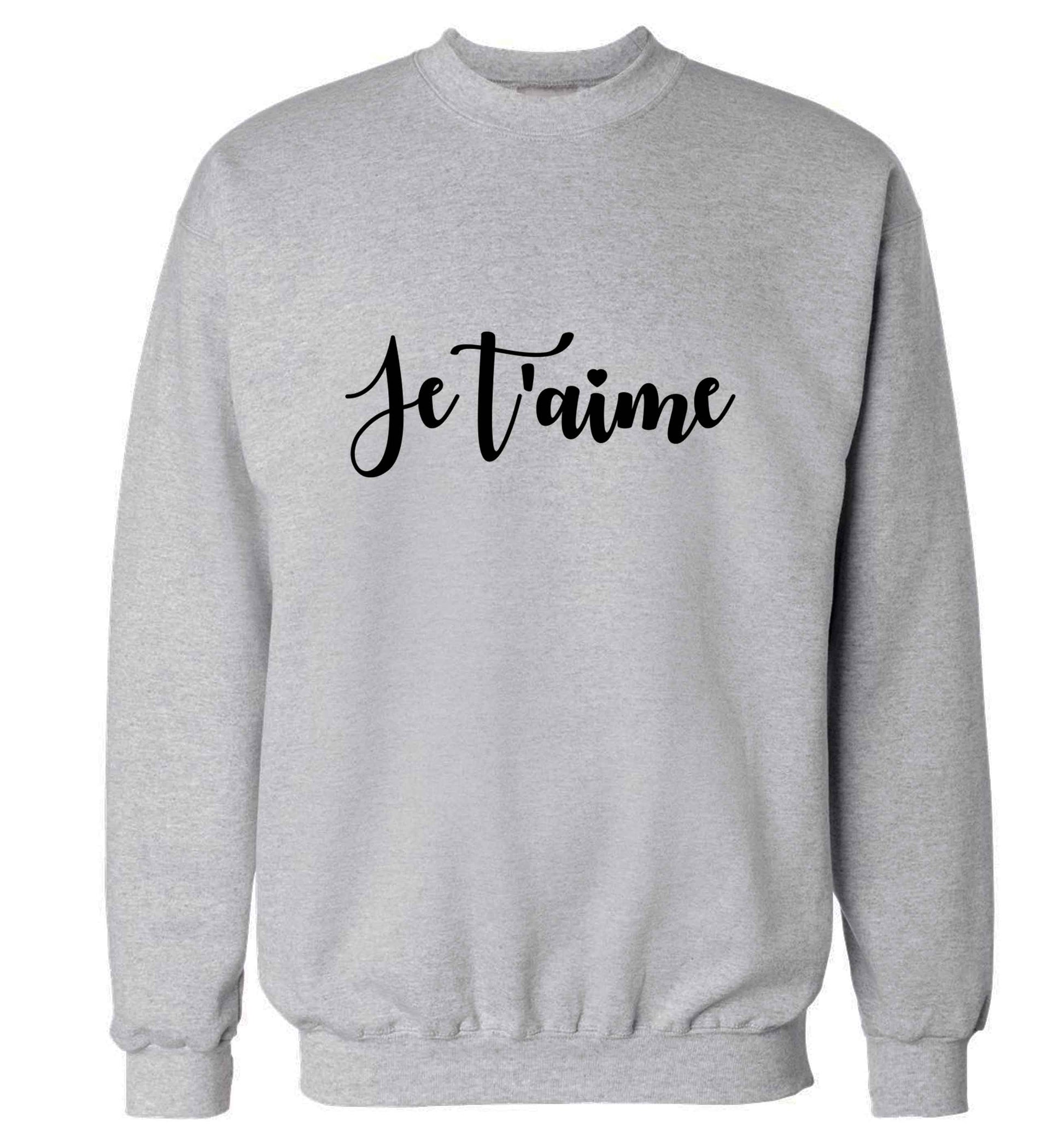 Je t'aime adult's unisex grey sweater 2XL