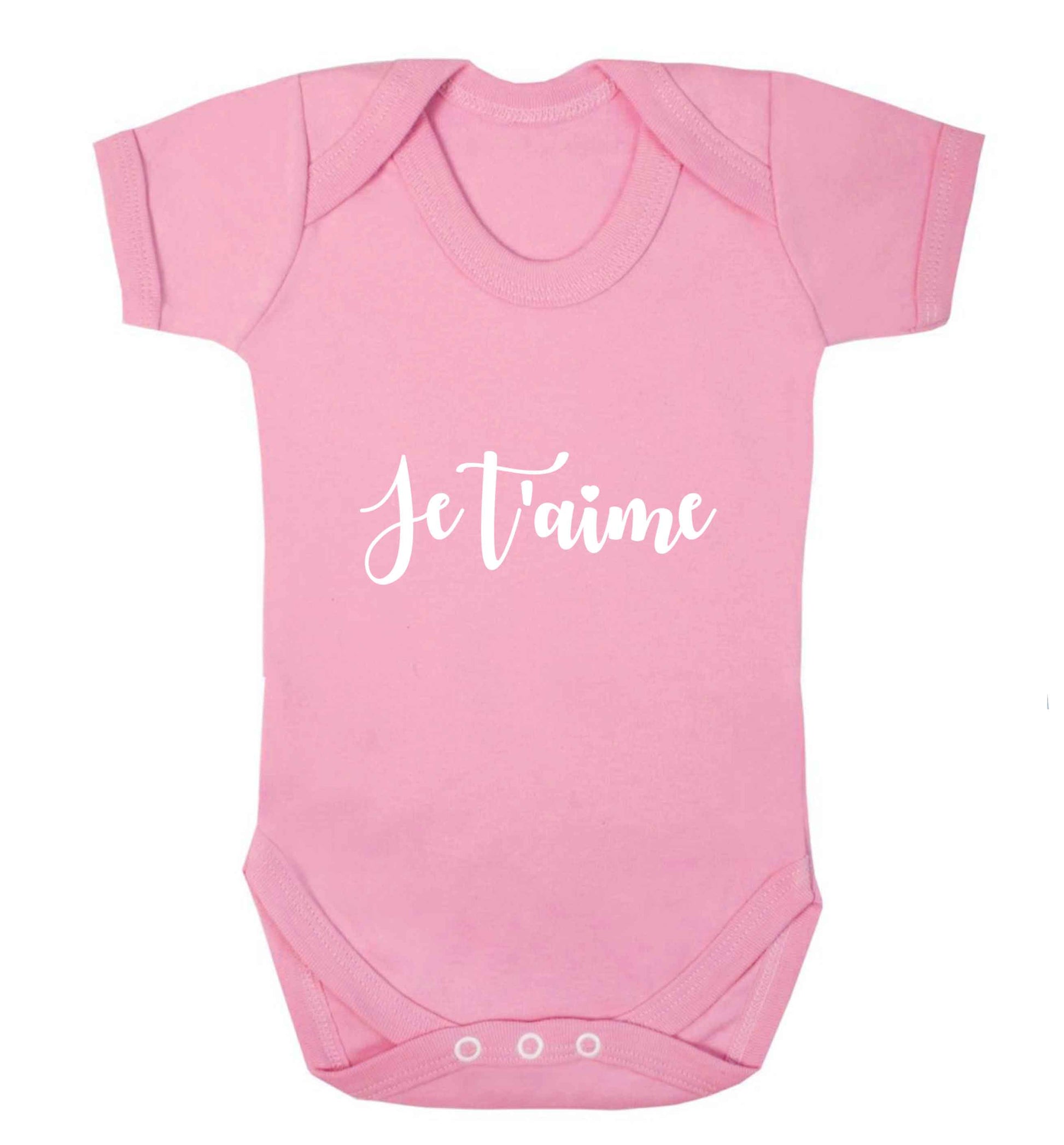 Je t'aime baby vest pale pink 18-24 months