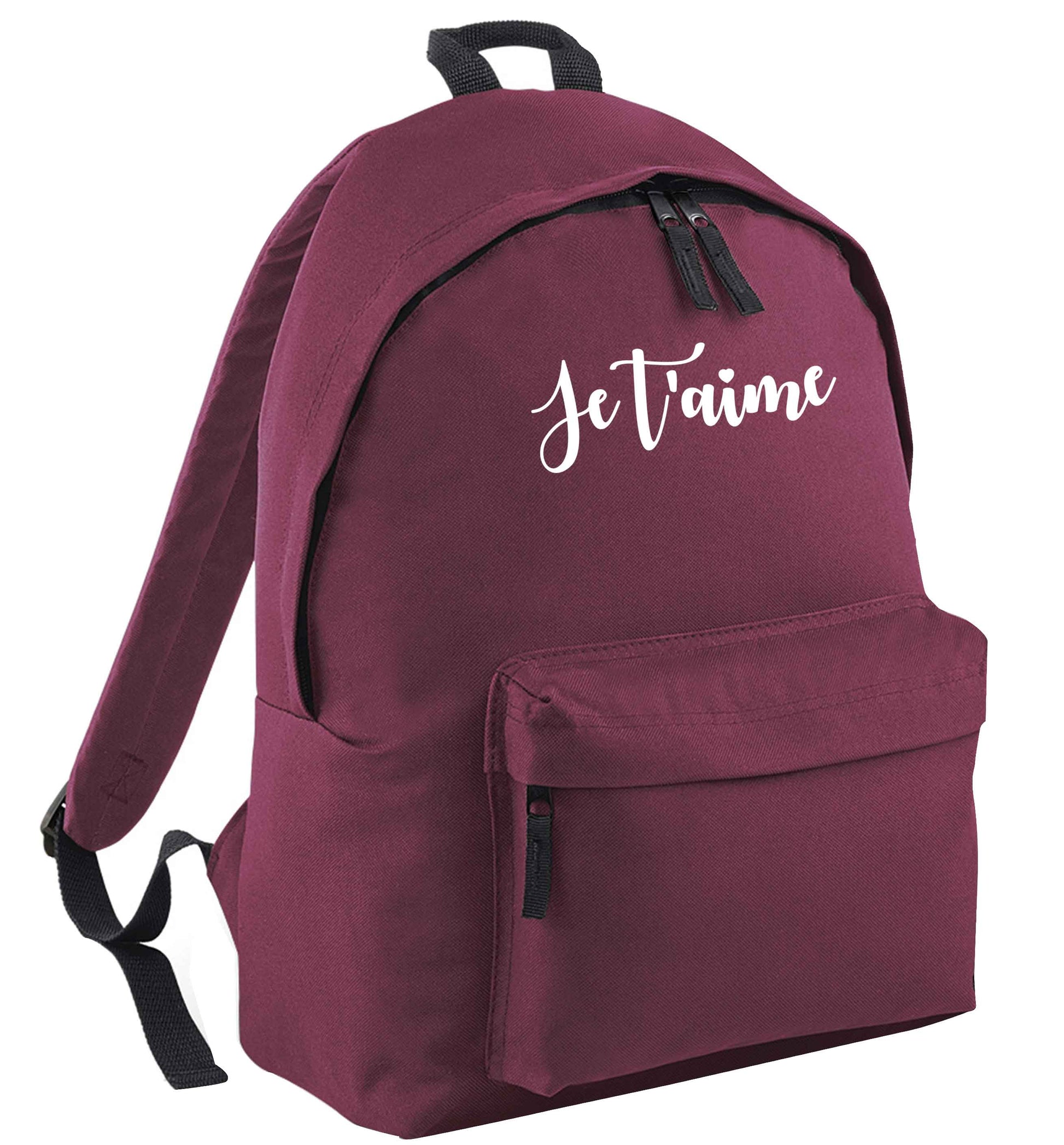 Je t'aime black childrens backpack