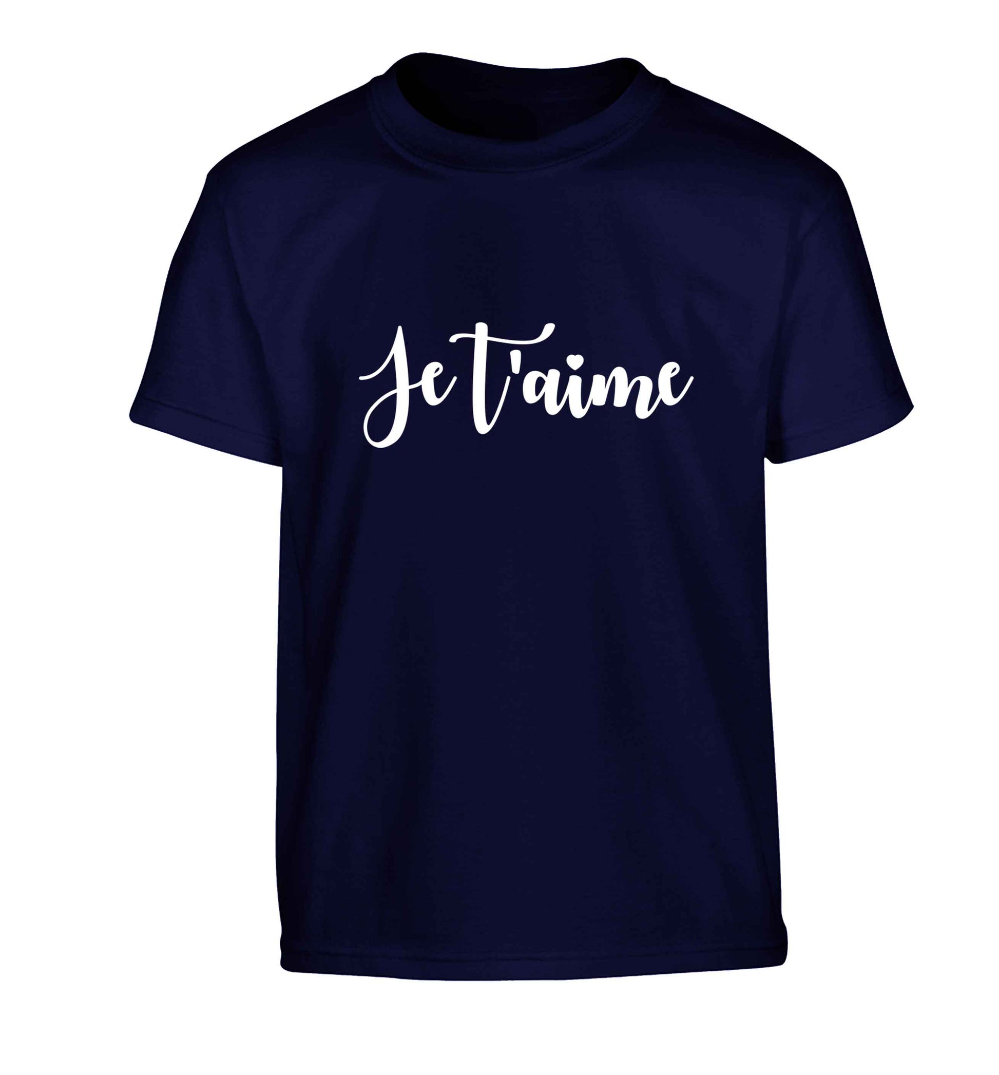 Je t'aime Children's navy Tshirt 12-13 Years