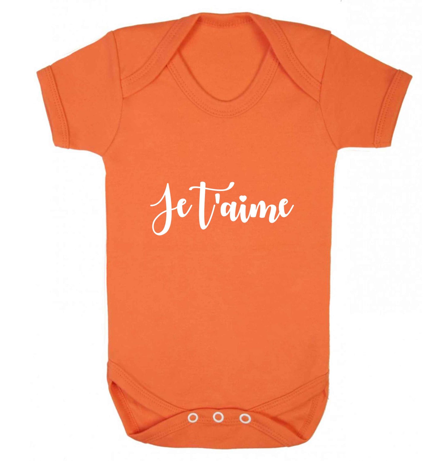 Je t'aime baby vest orange 18-24 months