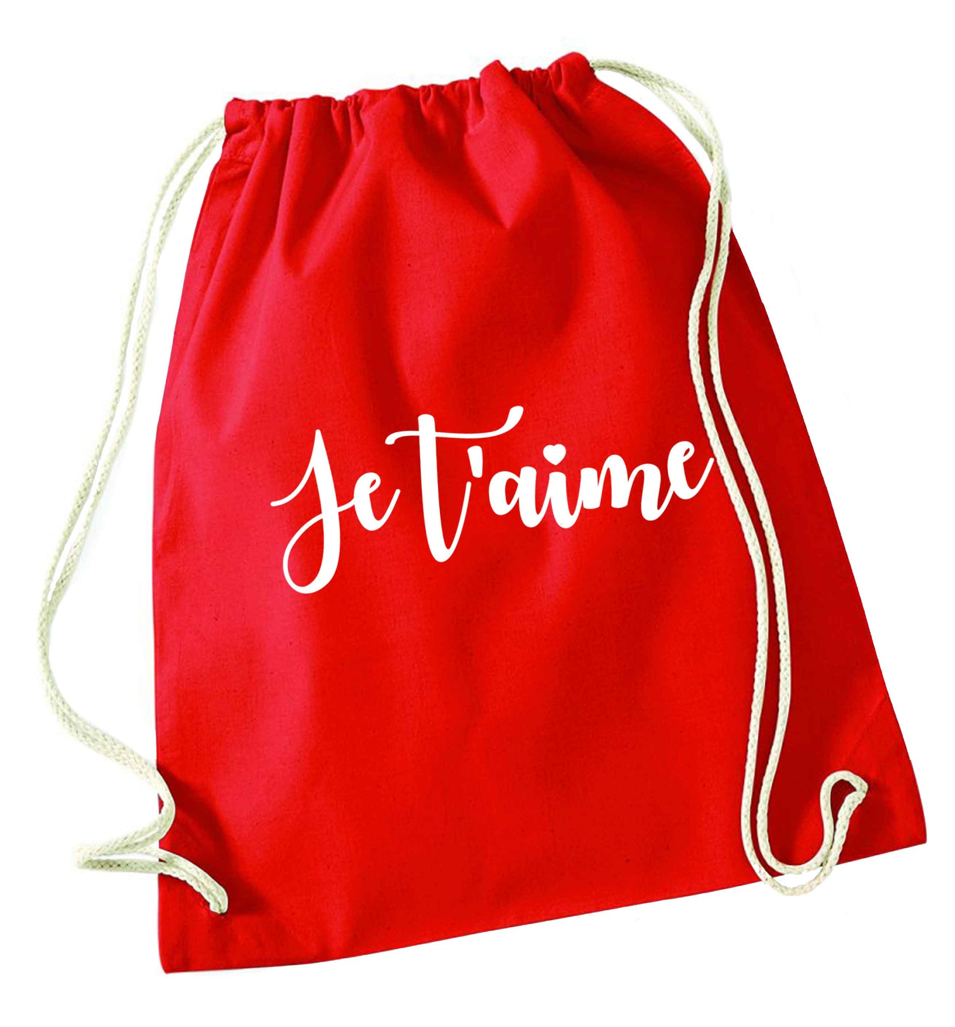Je t'aime red drawstring bag 