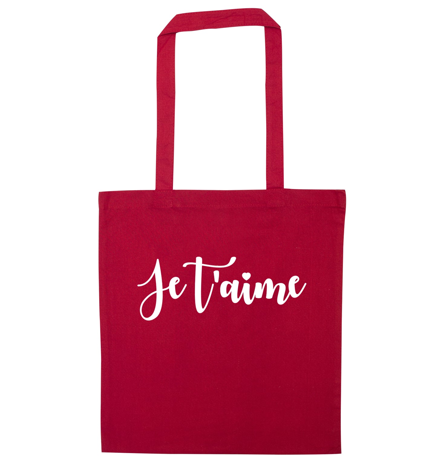 Je t'aime - I love you red tote bag