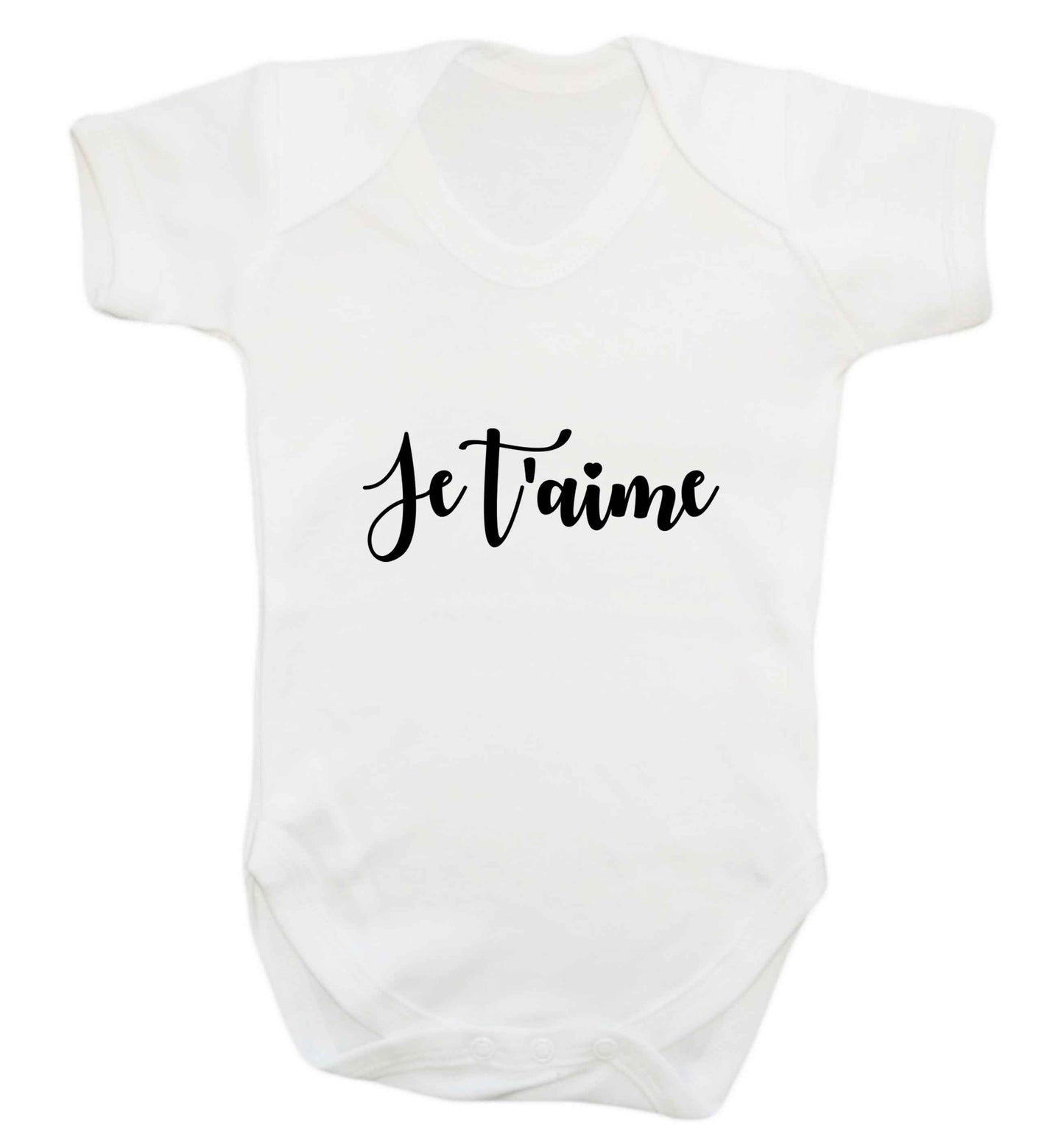 Je t'aime baby vest white 18-24 months