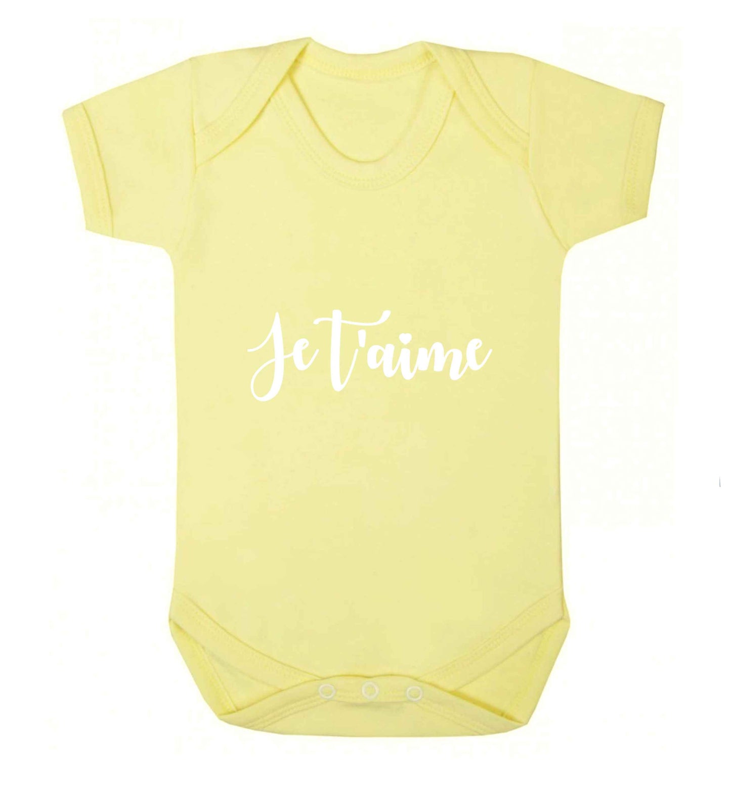 Je t'aime baby vest pale yellow 18-24 months