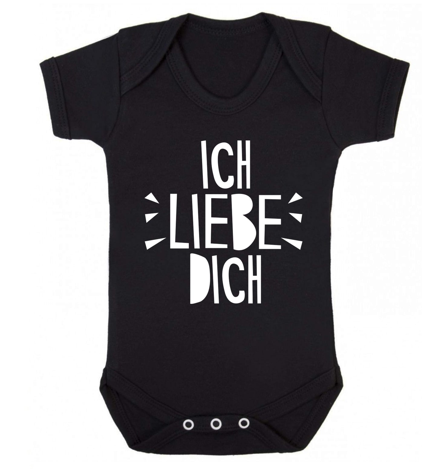 Ich liebe dich - I love you Baby Vest black 18-24 months