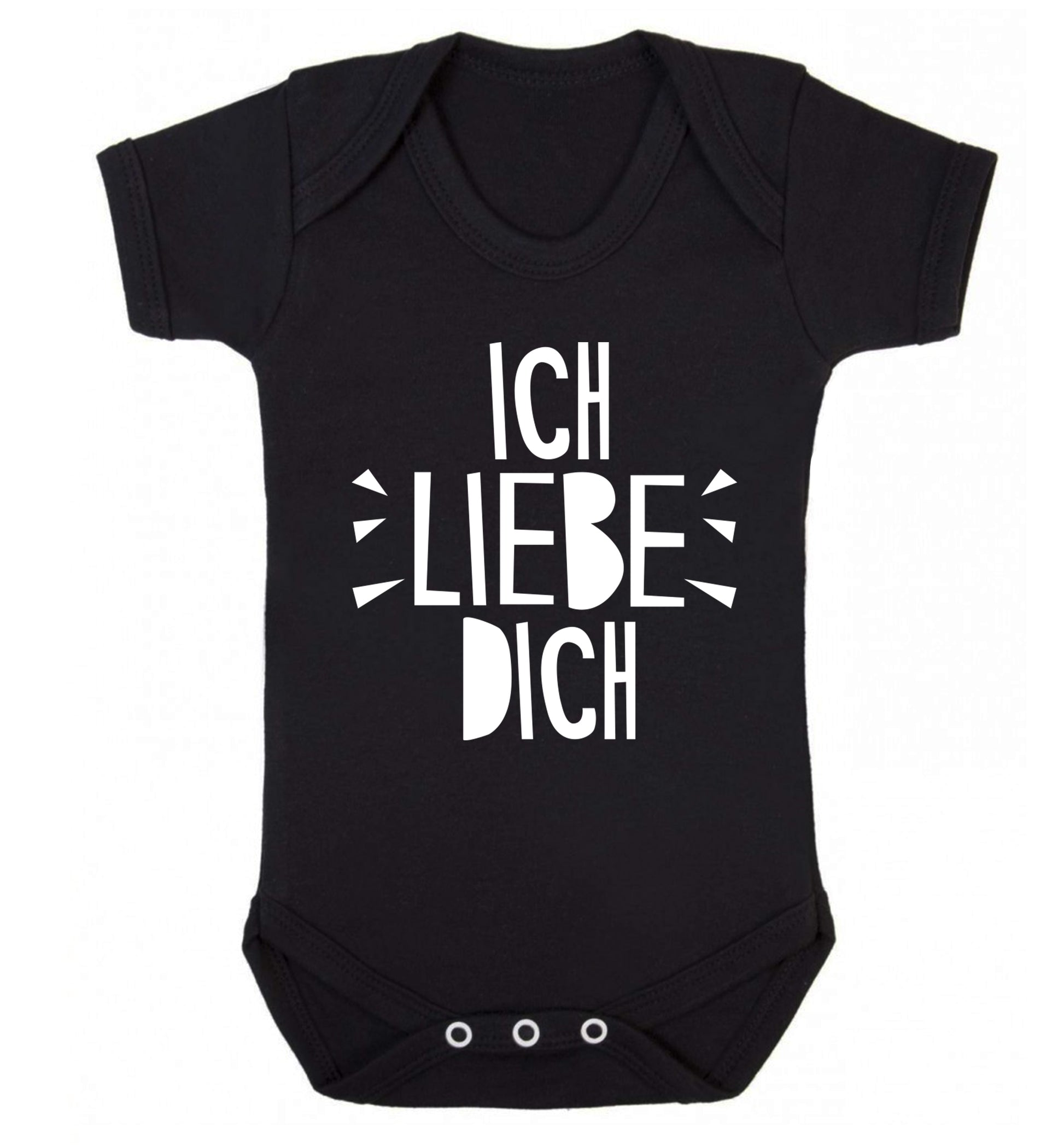 Ich liebe dich - I love you Baby Vest black 18-24 months