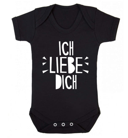 Ich liebe dich - I love you Baby Vest black 18-24 months