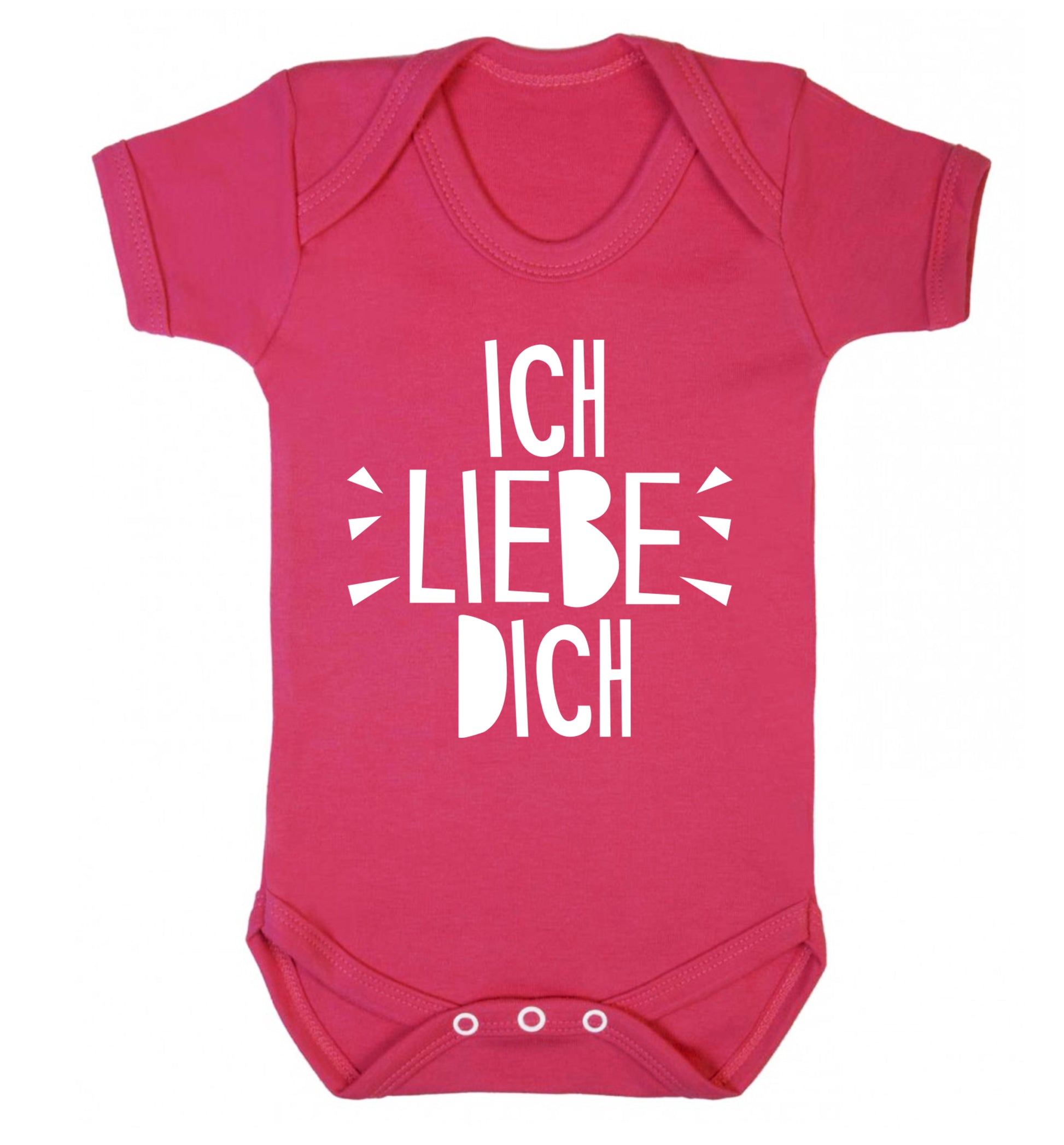 Ich liebe dich - I love you Baby Vest dark pink 18-24 months