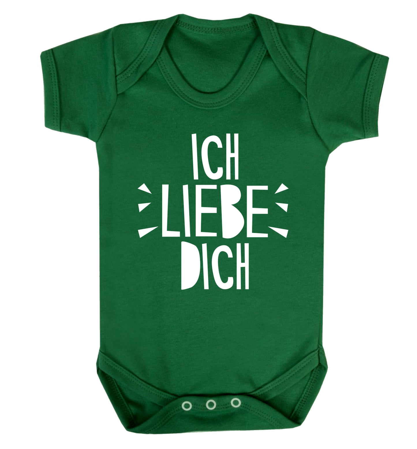 Ich liebe dich - I love you Baby Vest green 18-24 months