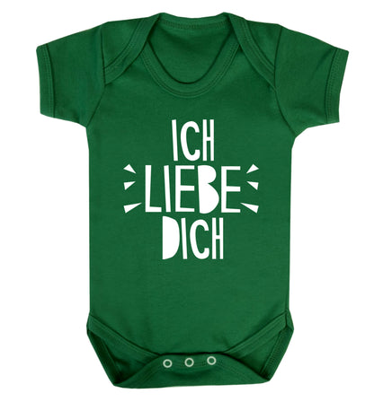Ich liebe dich - I love you Baby Vest green 18-24 months