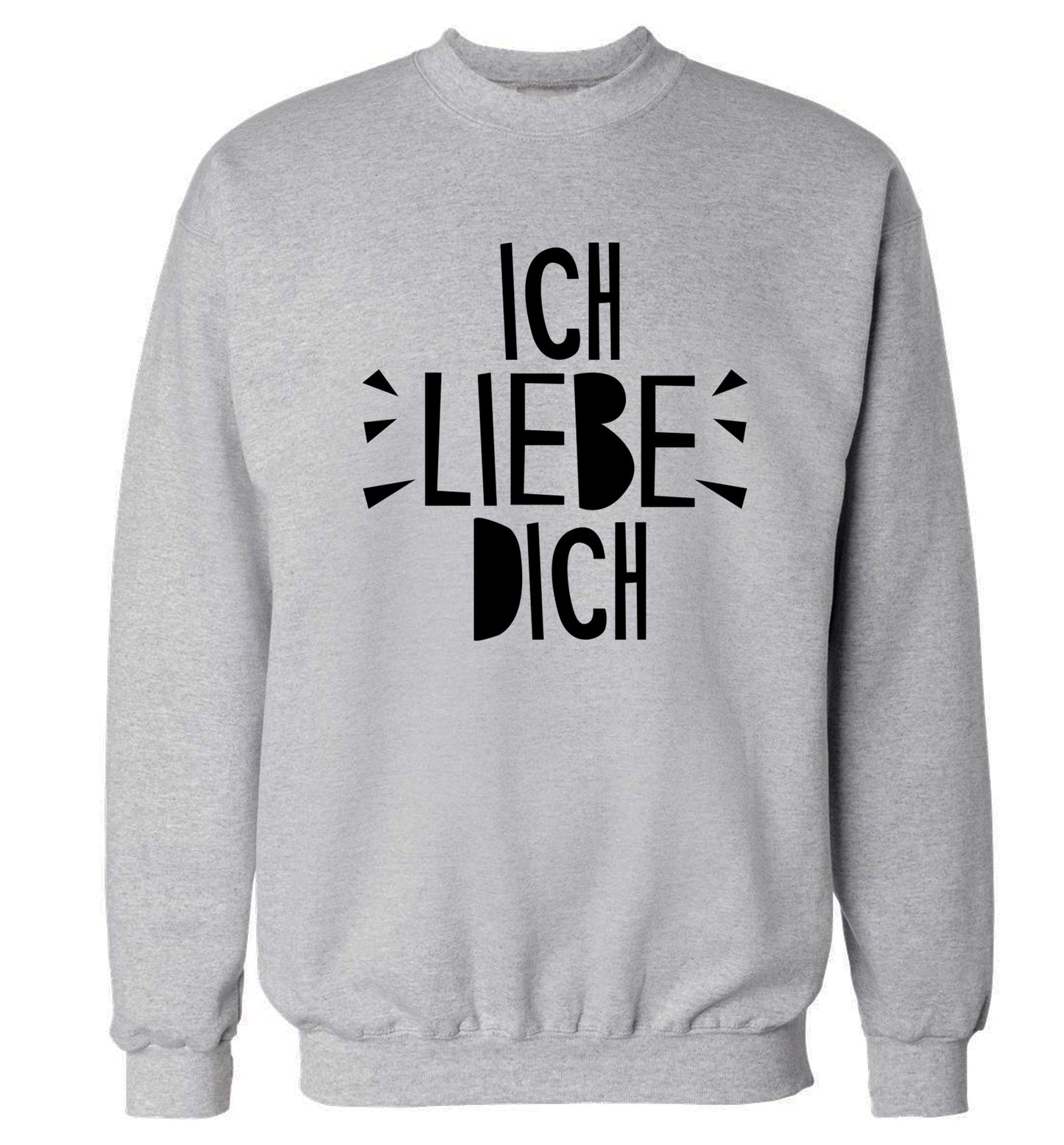 Ich liebe dich - I love you Adult's unisex grey Sweater 2XL