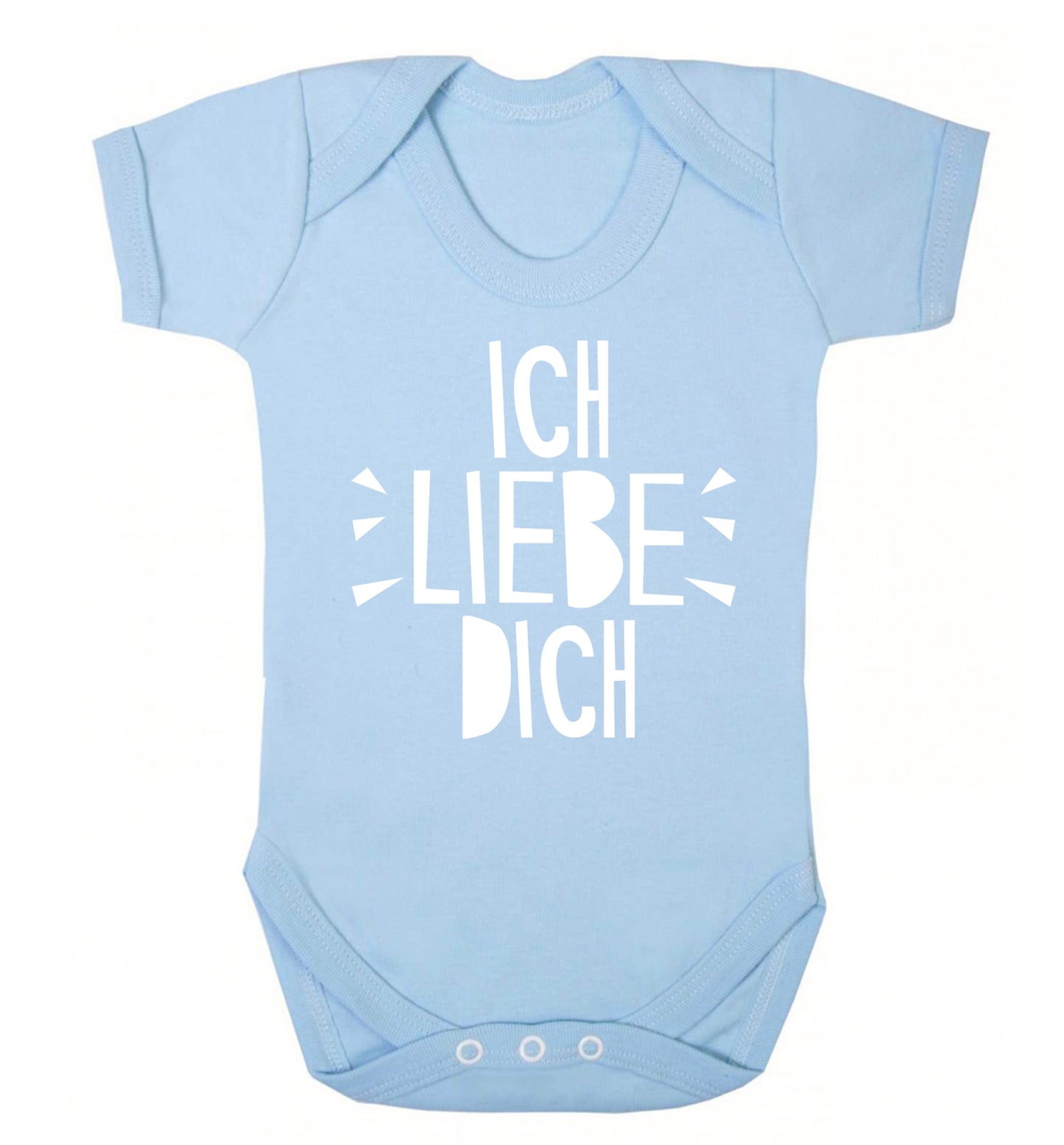 Ich liebe dich - I love you Baby Vest pale blue 18-24 months