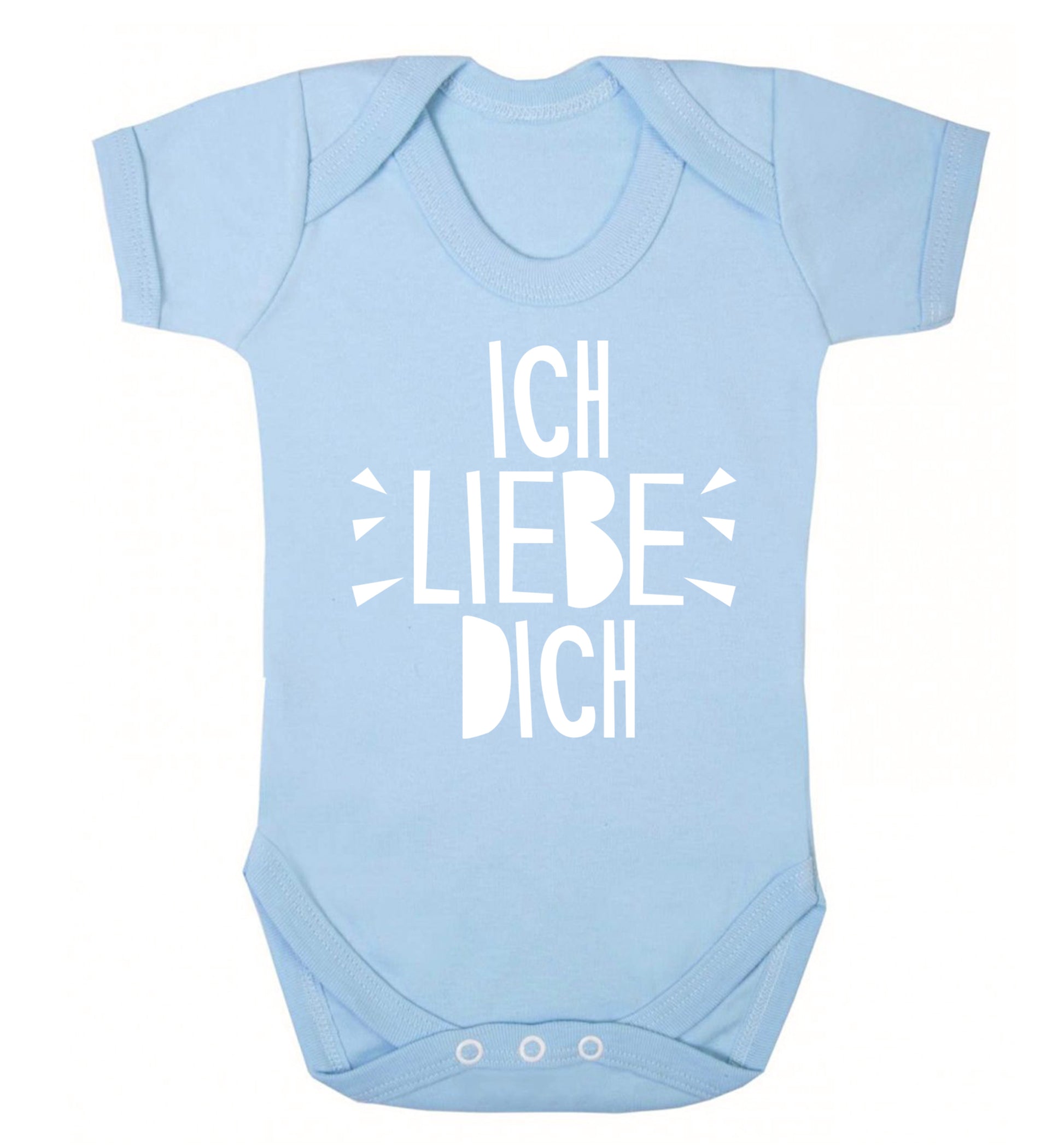 Ich liebe dich - I love you Baby Vest pale blue 18-24 months
