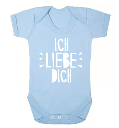 Ich liebe dich - I love you Baby Vest pale blue 18-24 months