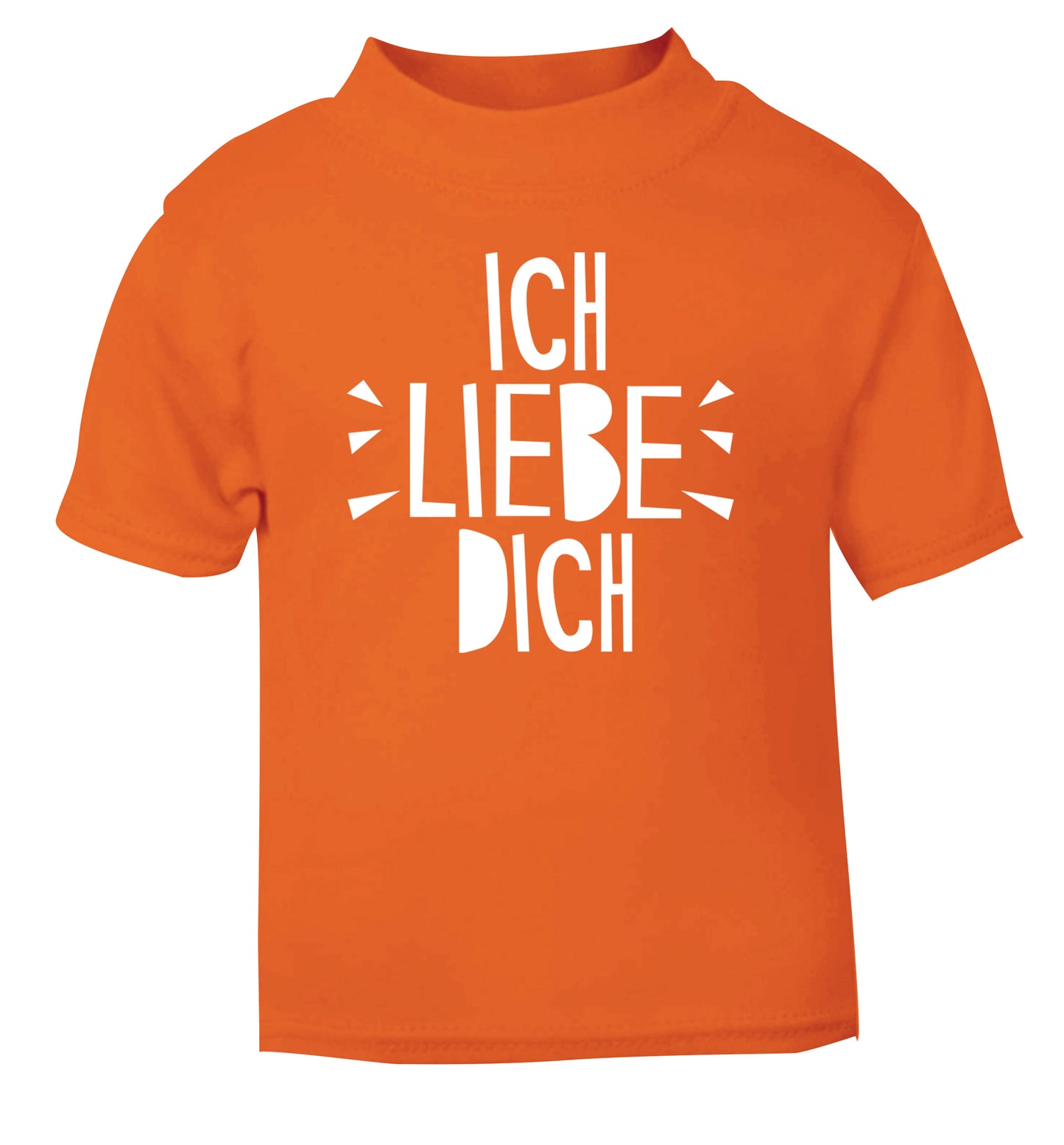 Ich liebe dich - I love you orange Baby Toddler Tshirt 2 Years