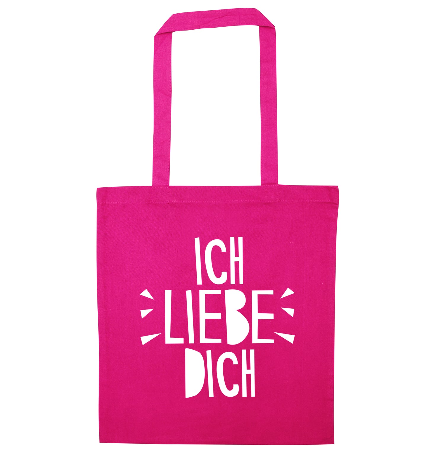 Ich liebe dich - I love you pink tote bag