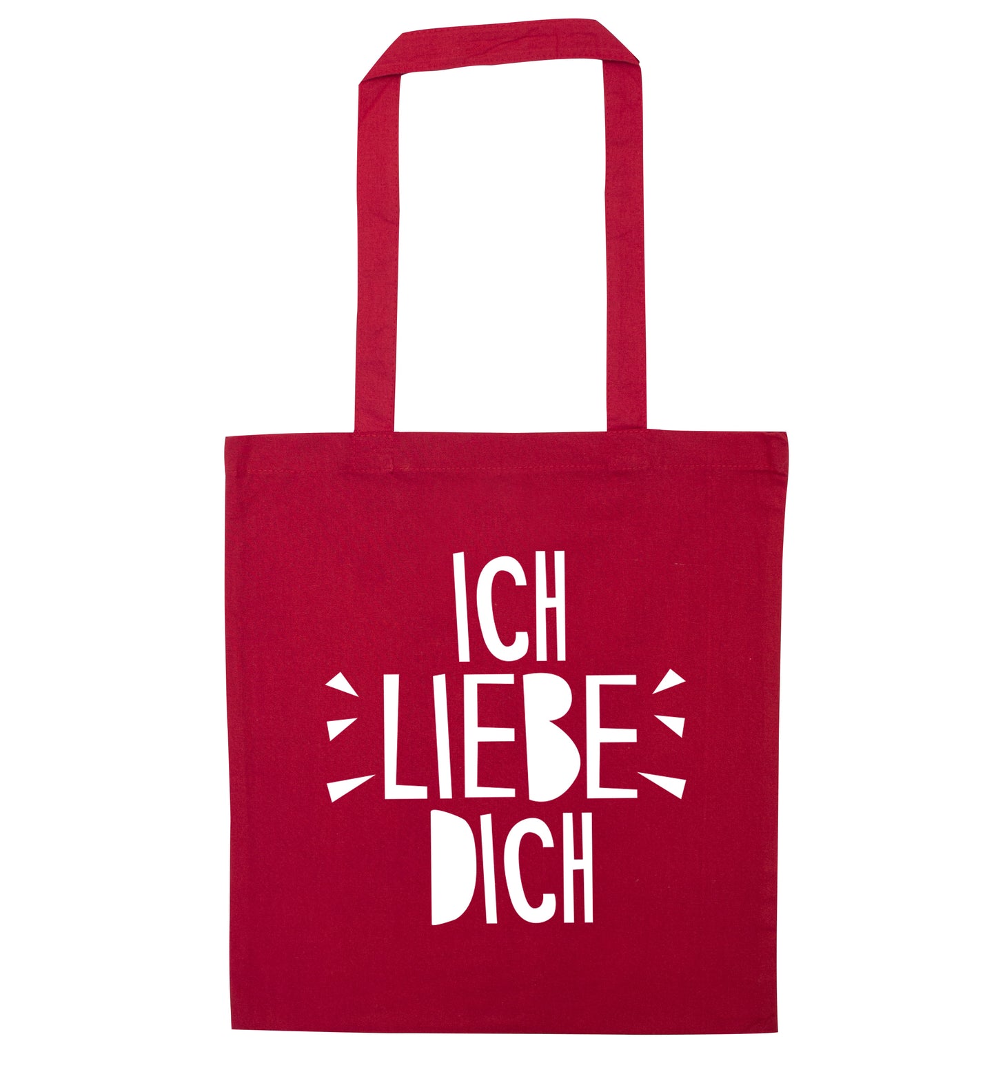 Ich liebe dich - I love you red tote bag