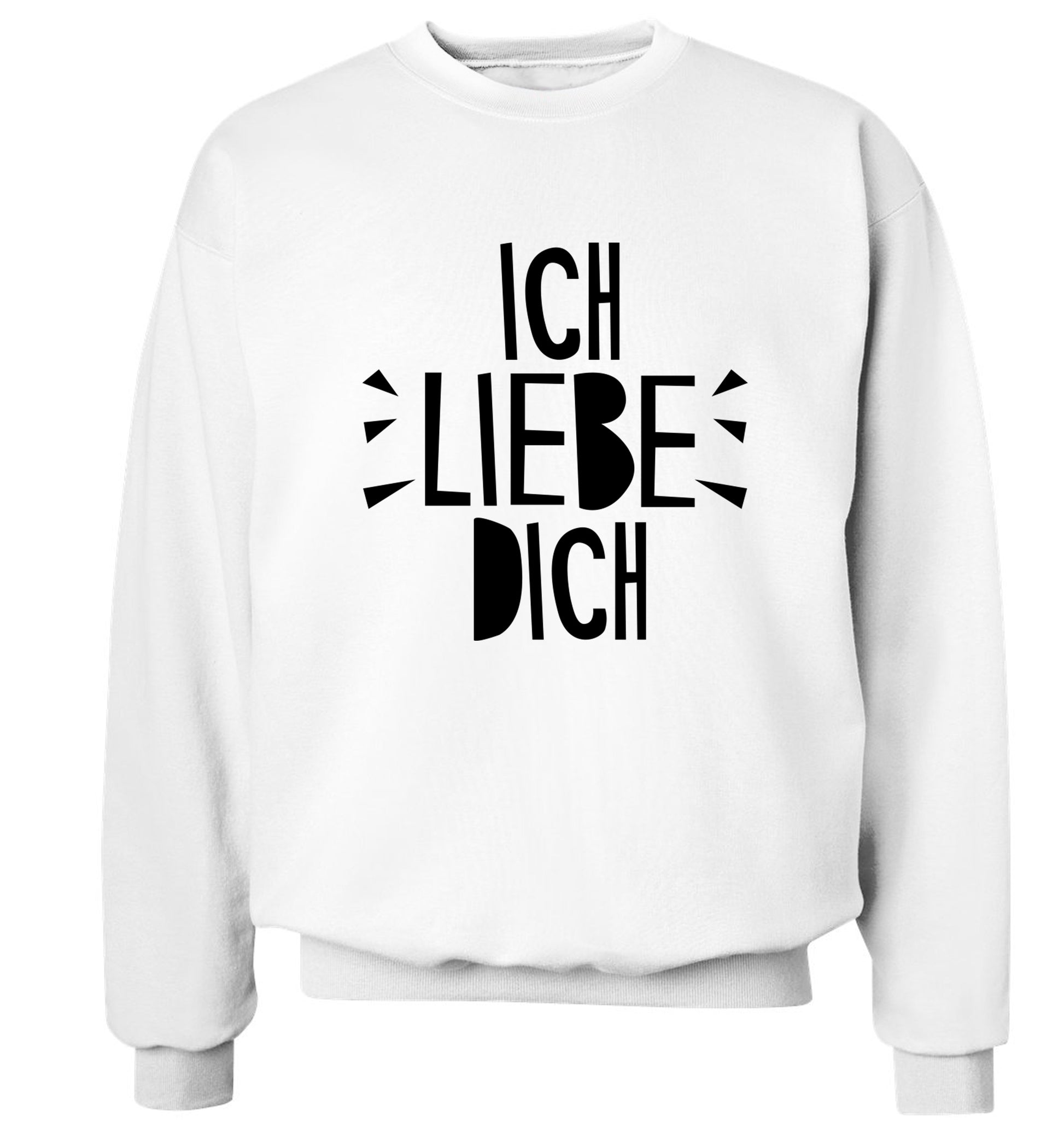 Ich liebe dich - I love you Adult's unisex white Sweater 2XL
