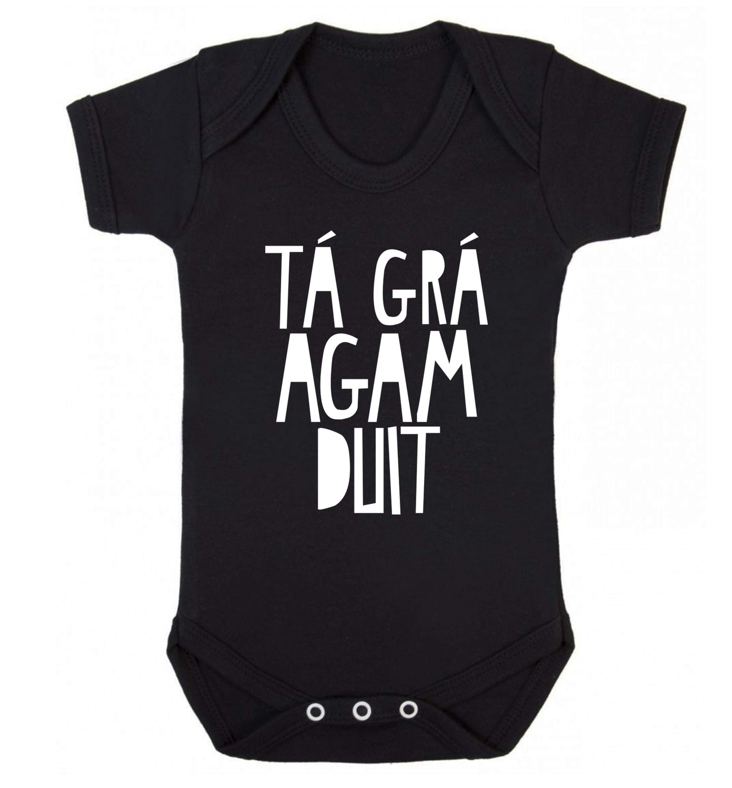 T‚Äö√Ñ¬∞ gr‚Äö√Ñ¬∞ agam duit - I love you Baby Vest black 18-24 months