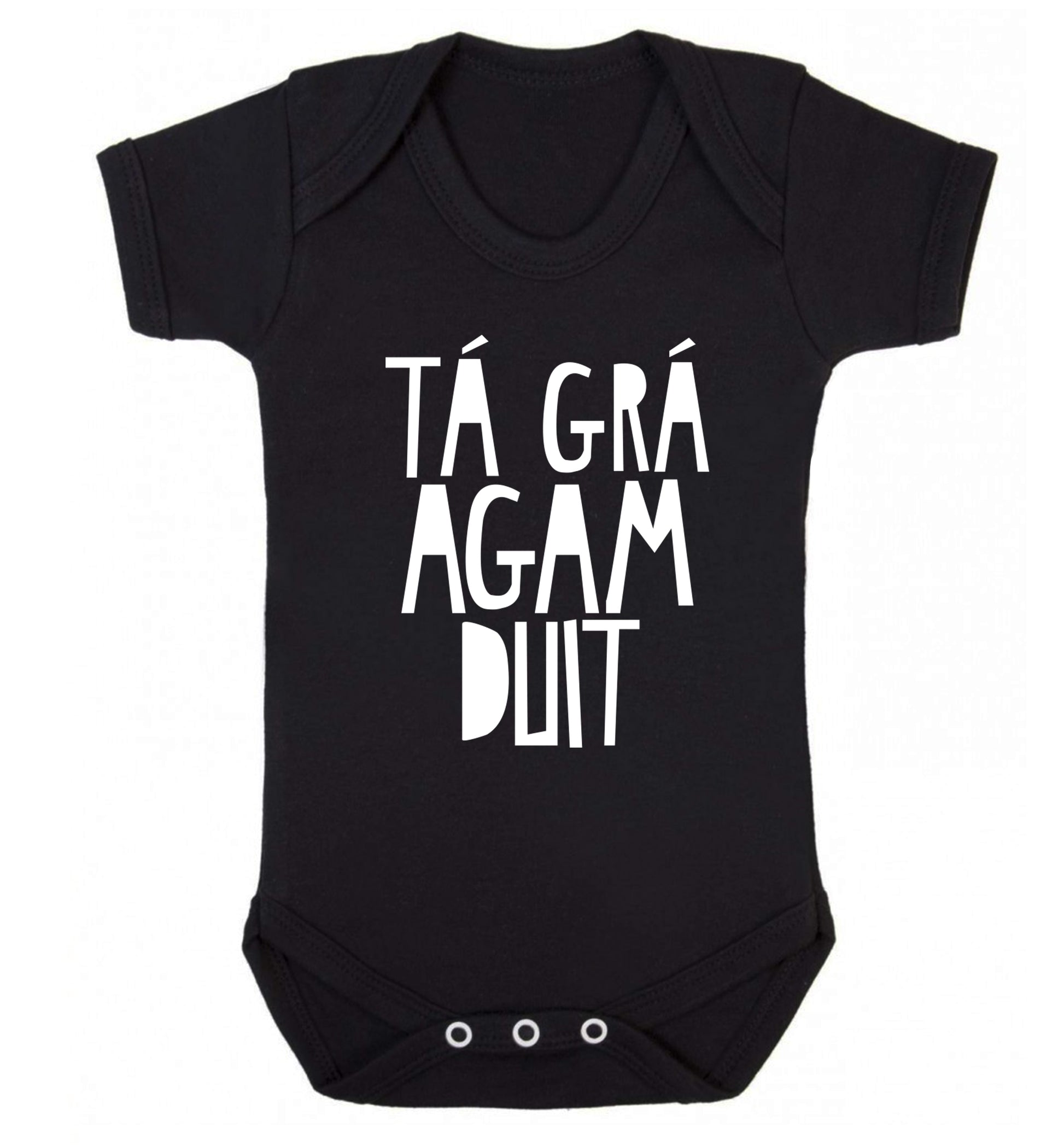 T‚Äö√Ñ¬∞ gr‚Äö√Ñ¬∞ agam duit - I love you Baby Vest black 18-24 months