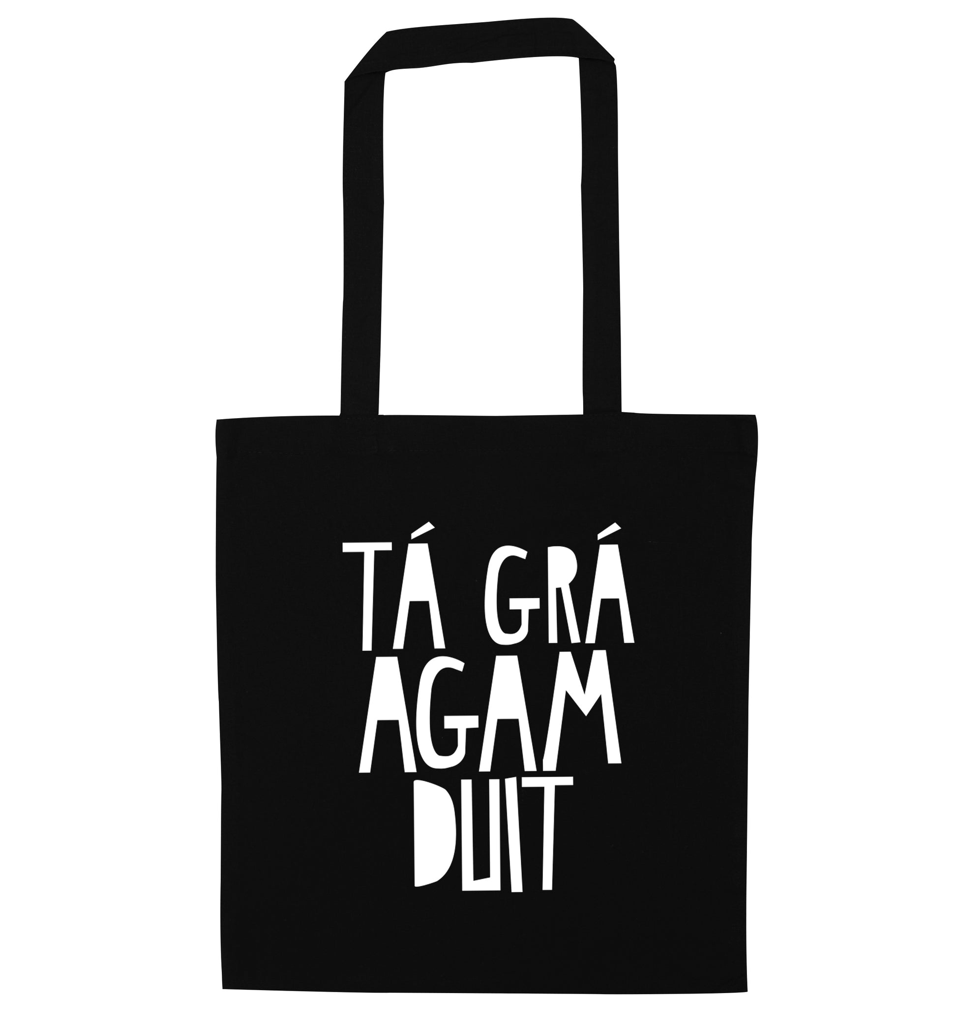 T‚Ä° gr‚Ä° agam duit - I love you black tote bag