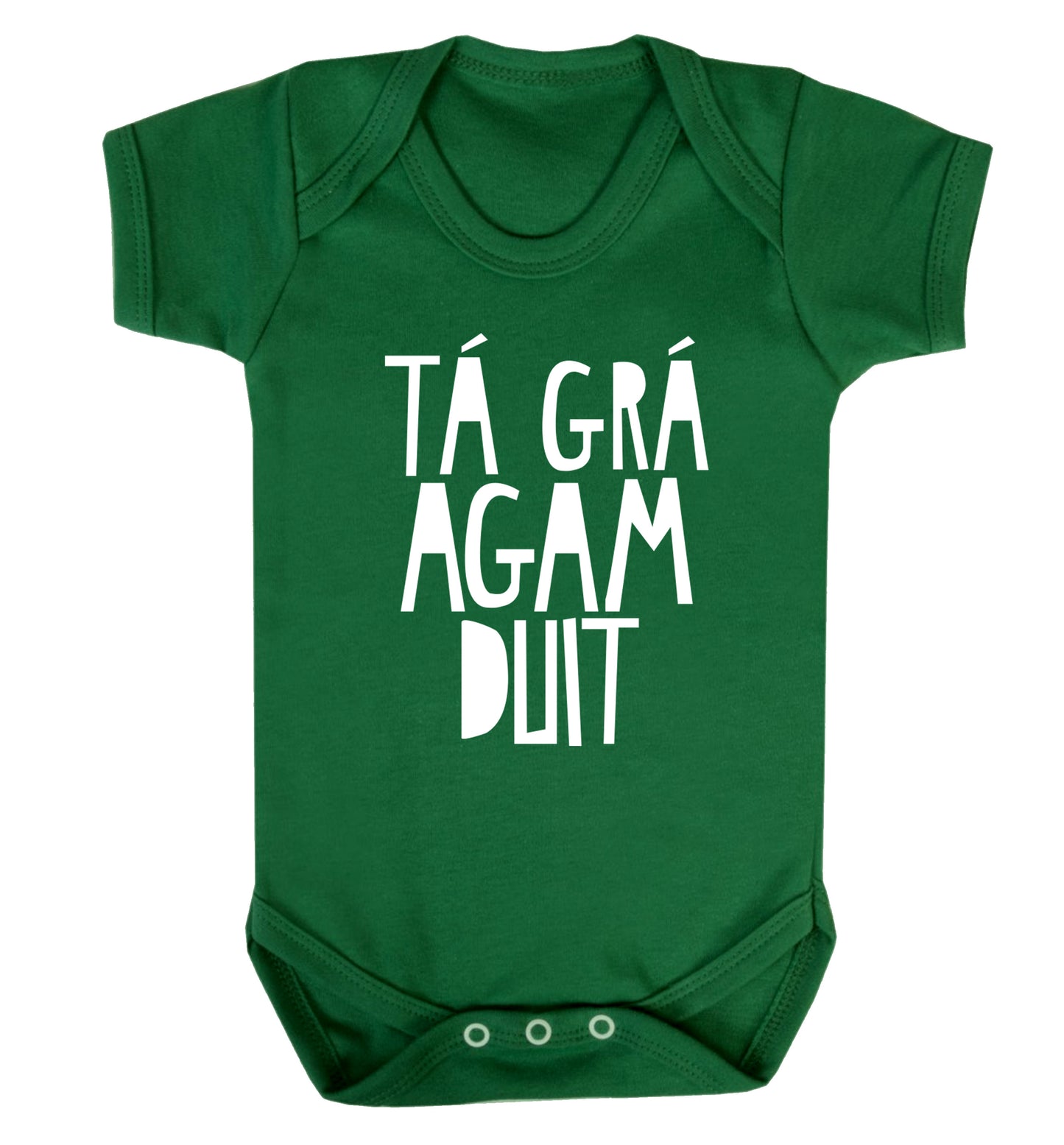 T‚Äö√Ñ¬∞ gr‚Äö√Ñ¬∞ agam duit - I love you Baby Vest green 18-24 months