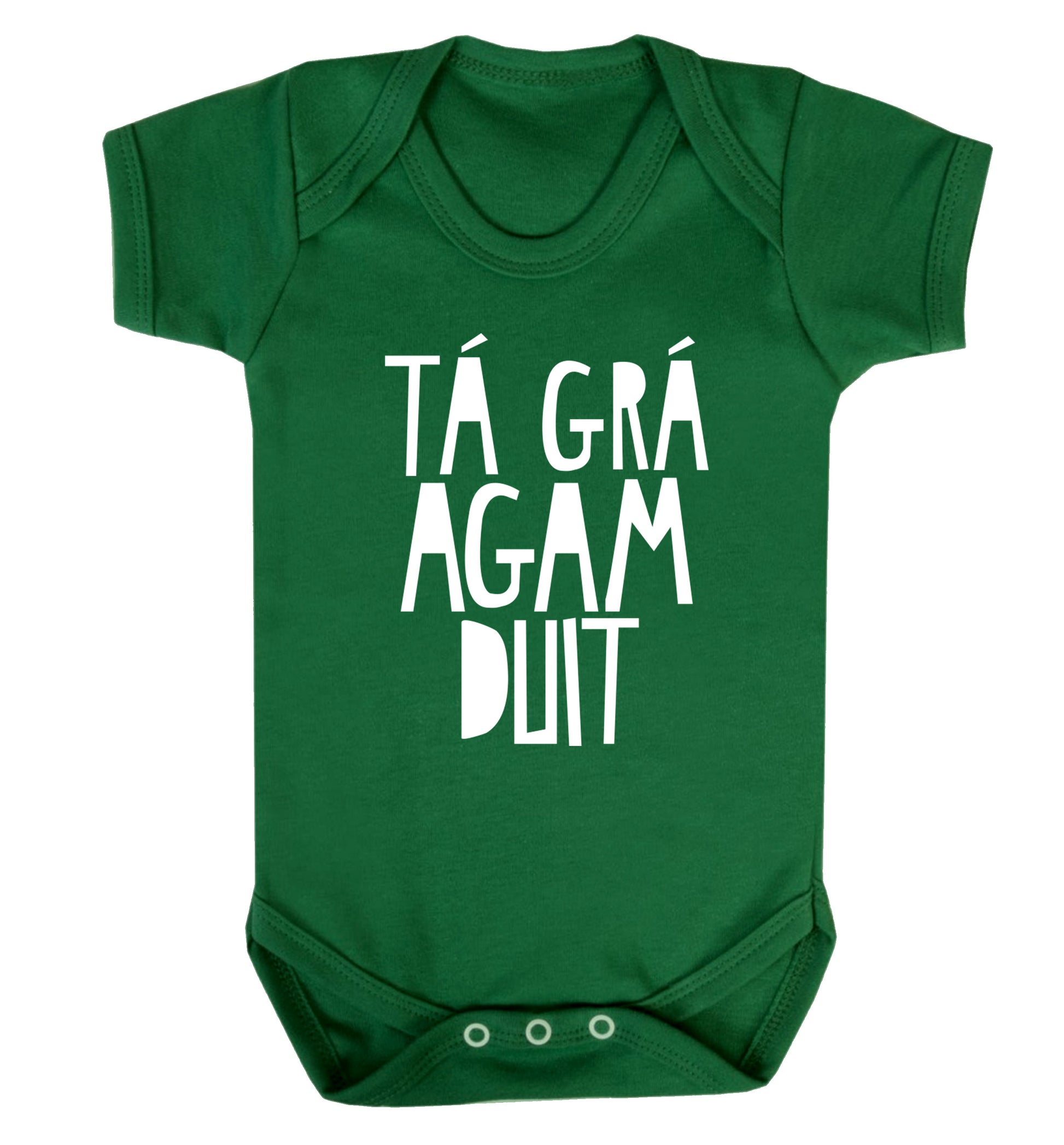 T‚Äö√Ñ¬∞ gr‚Äö√Ñ¬∞ agam duit - I love you Baby Vest green 18-24 months