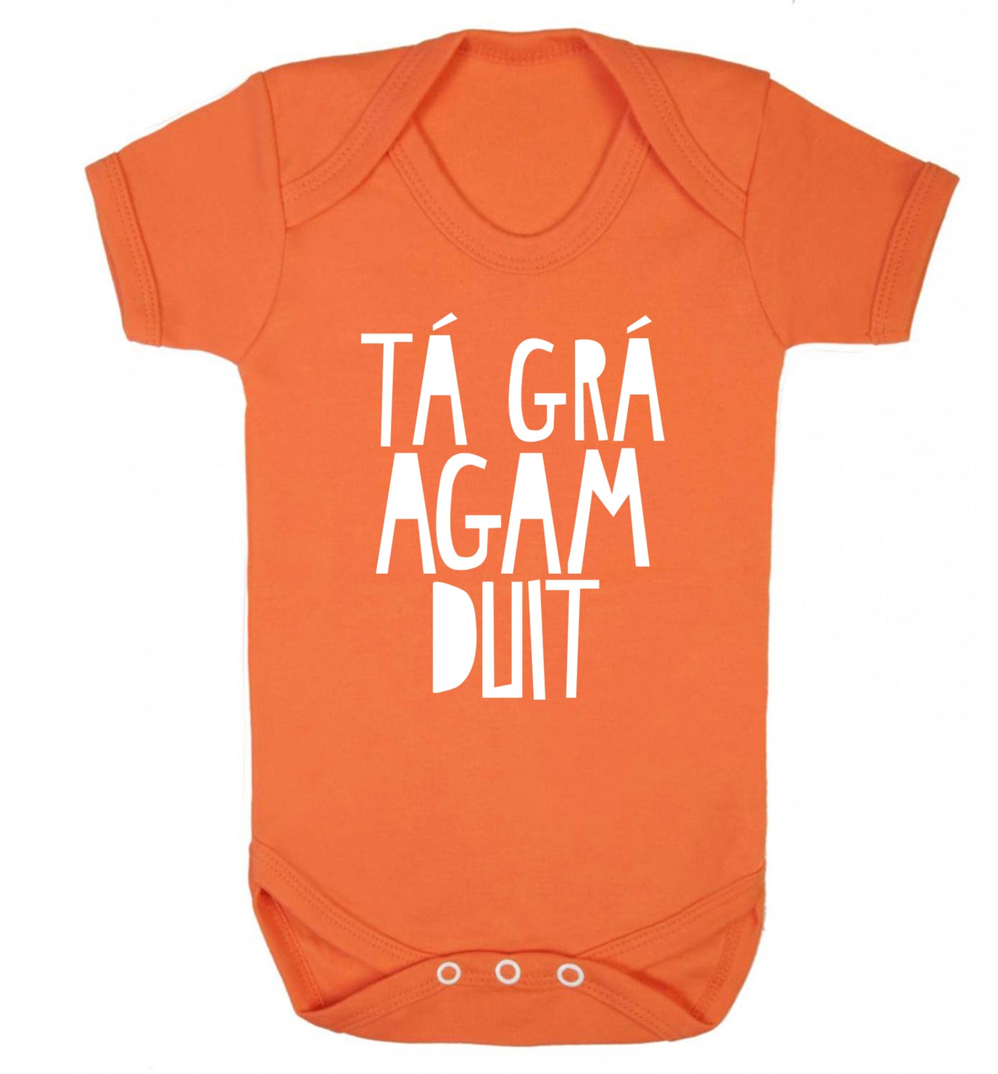 T‚Äö√Ñ¬∞ gr‚Äö√Ñ¬∞ agam duit - I love you Baby Vest orange 18-24 months