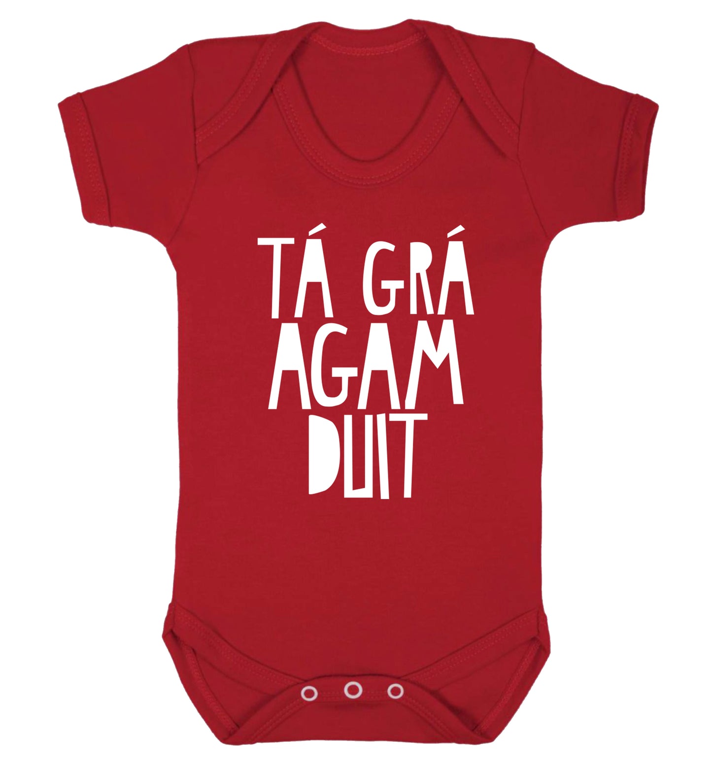 T‚Äö√Ñ¬∞ gr‚Äö√Ñ¬∞ agam duit - I love you Baby Vest red 18-24 months