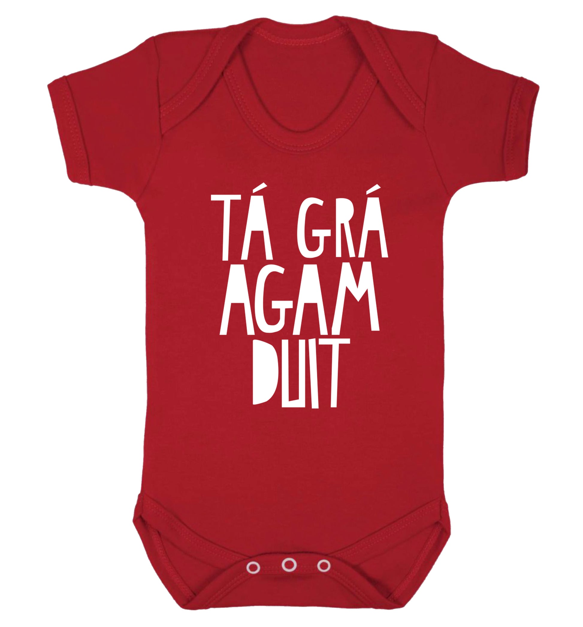 T‚Äö√Ñ¬∞ gr‚Äö√Ñ¬∞ agam duit - I love you Baby Vest red 18-24 months