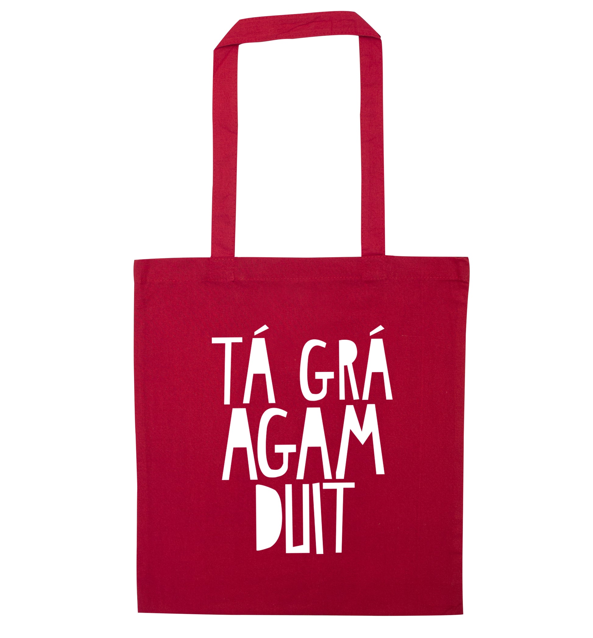 T‚Ä° gr‚Ä° agam duit - I love you red tote bag