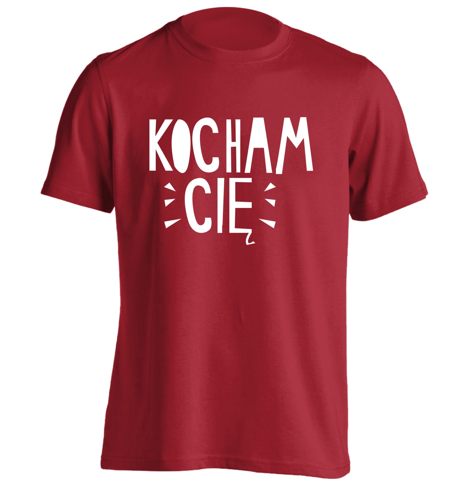 Kocham ci_ - I love you adults unisex red Tshirt 2XL