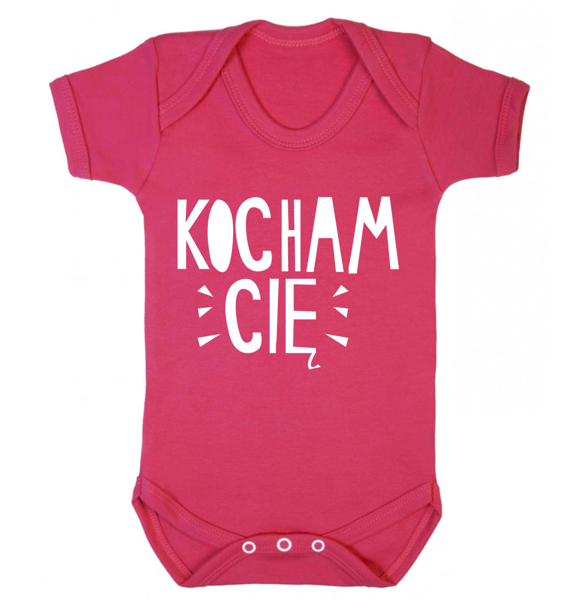 Kocham ci_ - I love you Baby Vest dark pink 18-24 months