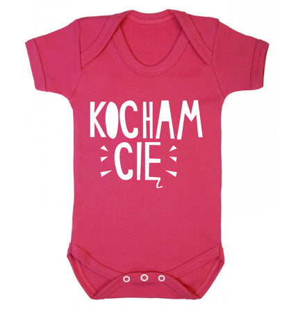 Kocham ci_ - I love you Baby Vest dark pink 18-24 months