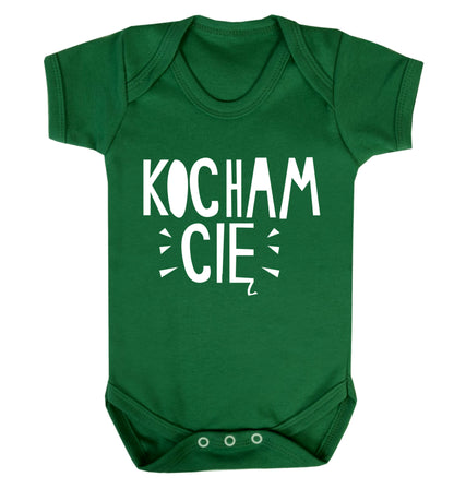 Kocham ci_ - I love you Baby Vest green 18-24 months