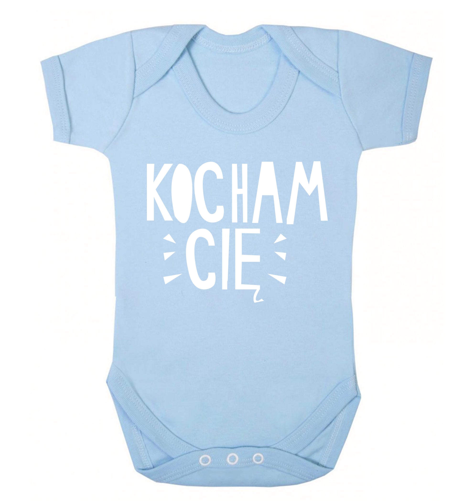 Kocham ci_ - I love you Baby Vest pale blue 18-24 months