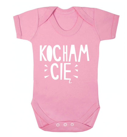 Kocham ci_ - I love you Baby Vest pale pink 18-24 months