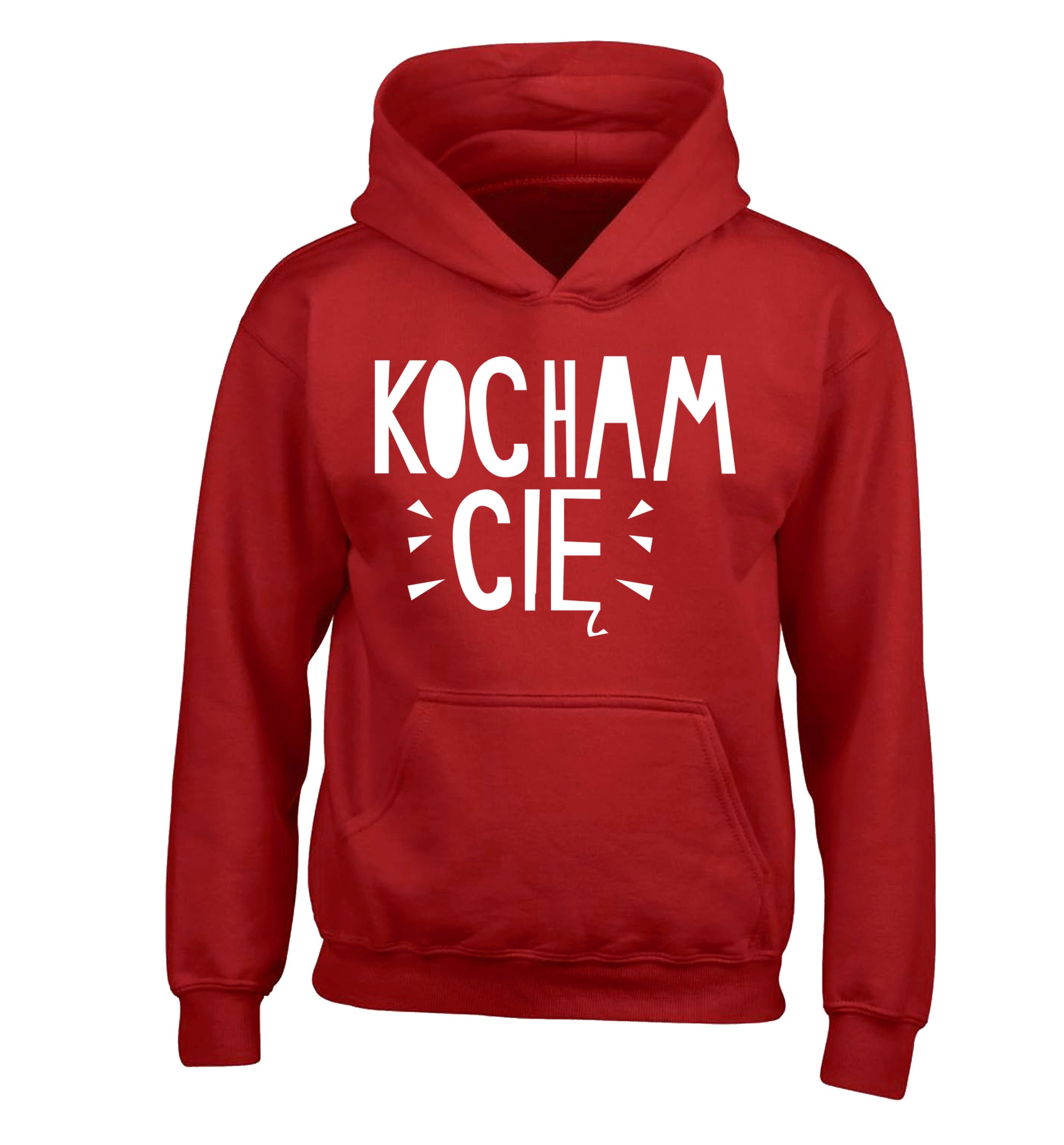 Kocham ci_ - I love you children's red hoodie 12-13 Years