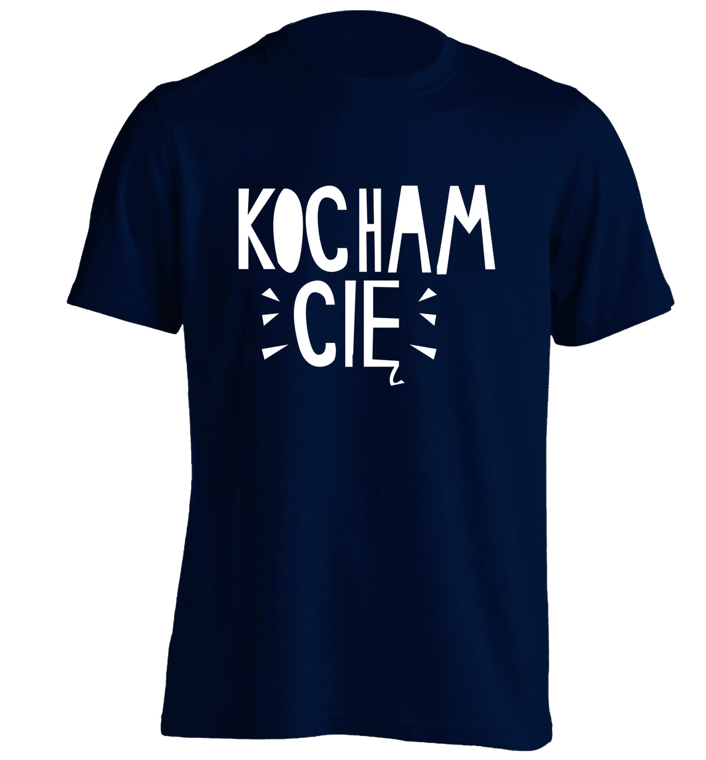 Kocham ci_ - I love you adults unisex navy Tshirt 2XL