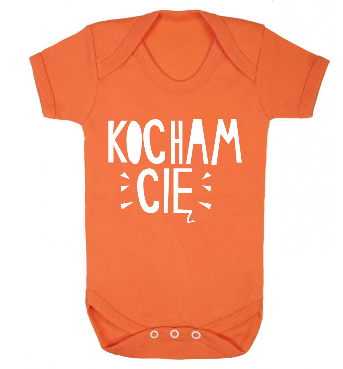 Kocham ci_ - I love you Baby Vest orange 18-24 months